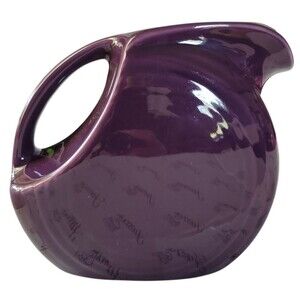 Fiestaware Fiesta Small Ceramic Pitcher Disk Container Dish 28 Oz Mulberry